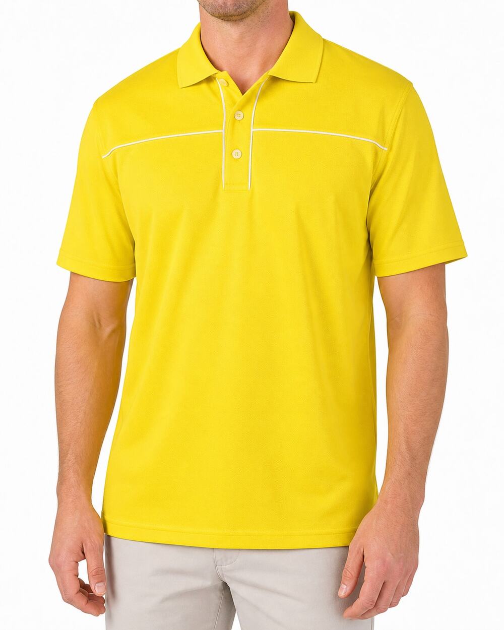 Adidas Golf ClimaLite Men's Yellow Polo Short Sleeve Shirt Size M Country Club